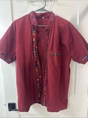 2-pack red and white Men’s Authentic Button Shirts